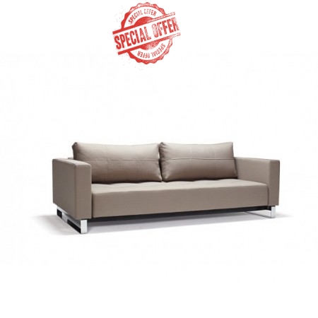 Cassius Deluxe Double Sofa Bed with Chrome Legs